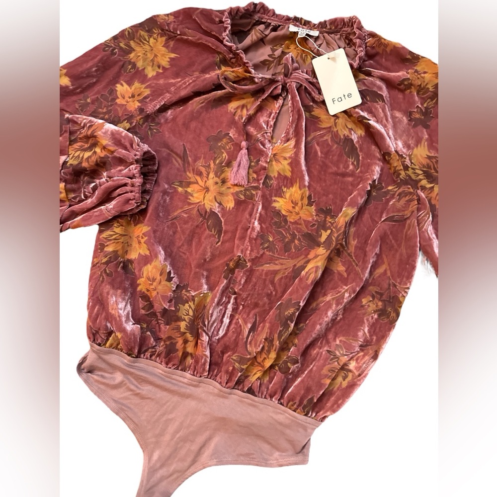 Fate Floral‎ Thong Body Suit Women’s Size Medium Multicolored NWT’S Casual Sexy